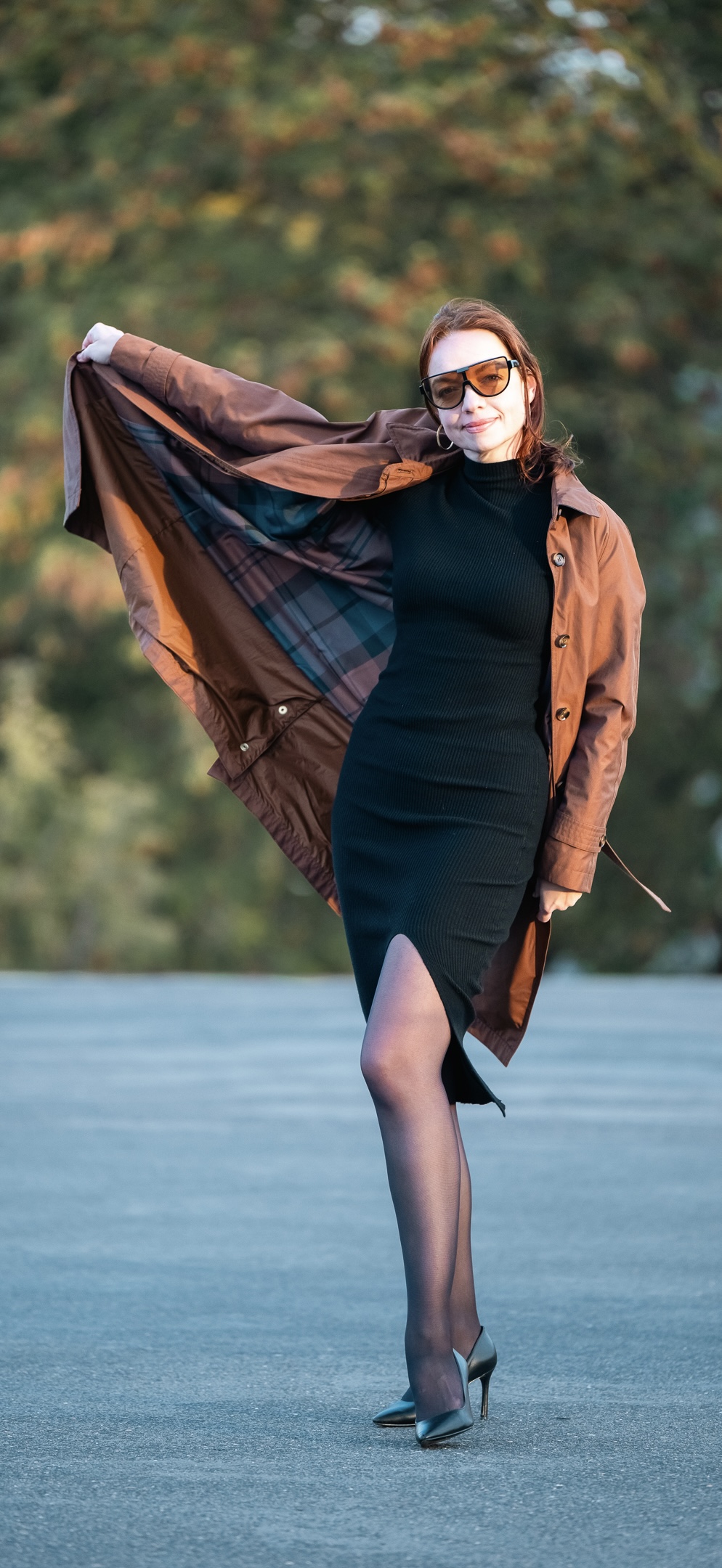 Natallia Damasevich in an outdoor fashion portrait